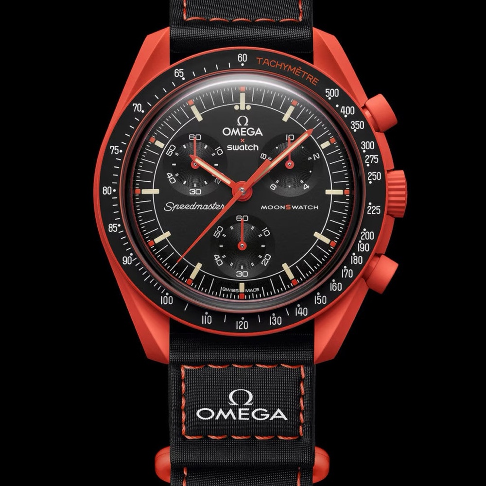 Swatch x Omega Mission on Earth **Lava Edition** Brand New In Box + Receipt